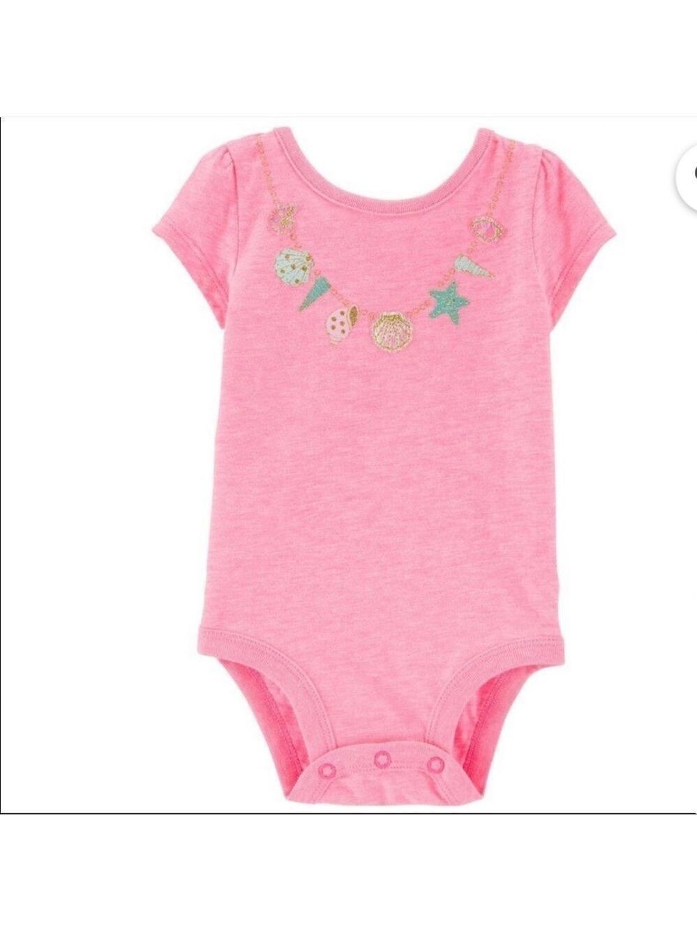 Carter’s Pink Seashell Bodysuit Size 24 Months NWOT